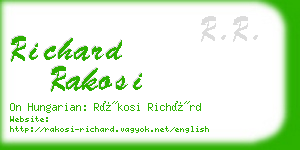 richard rakosi business card